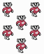 UW Wisconsin Badgers BUCKY BADGER Peel N Stick Nail Tattoos ~ Be Ready For Game! - £6.93 GBP
