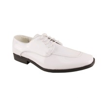 Bravo! Tuxedo Shoe Tavis Moc Square Toe Wrinkle Free White Patent 10 E(W... - $59.95