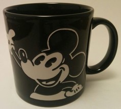 Disney Mickey Mouse Black and White Coffee Mug Cup 3D Etched Art Deco De... - £10.93 GBP