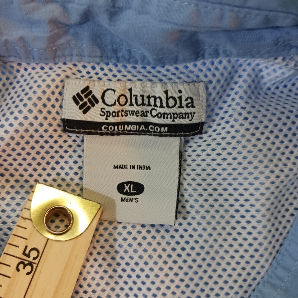 Columbia FM7130 Men’s PFG Bonehead Short Sleeve Shirt Blue Fishing Size XL Item image 3