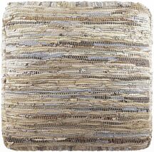 Gambellara Leather Cotton Pouf Southwestern India Made - €243,32 EUR