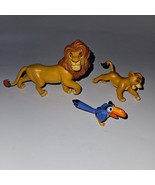 3 Disney Lion King Toy Figures Lot Young Simba Adult Simba Zazu Bird - £13.97 GBP