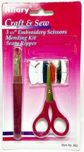 Allary #882 Craft &amp; Sew 3.5&quot; Embroidery Scissors, Mending Kit &amp; Seam Ripper - £6.20 GBP