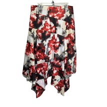 Tamsy Floral Asymmetrical Midi Skirt Size XL - £29.08 GBP