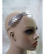 Antiqued Silver Leaf Headband Circlet Laurel Eve Roman Greek God Grecian... - $19.28 CAD