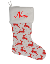 Navi Custom Christmas Stocking Personalized Burlap Christmas Decoration - $17.99