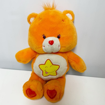 Care Bears Laugh a Lot Bear 2003 13&quot; Star Orange Plush Teddy Bear Toy Vi... - $9.90