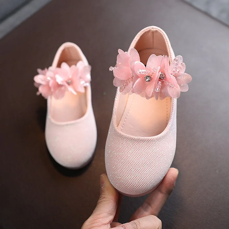 Baby Girls Wal Shoes Kids PU leather Big Flower Summer  Shoes Party Wedding Baby - £103.72 GBP