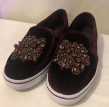 Anne Kline Rhinestone iflex Comfort textile Upper Shoe Size 8M Velvet Slip on￼ - £36.39 GBP
