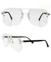 New Classic Vintage Retro Style Clear Lens Eye Glasses Rimless Transparent Frame - $12.60