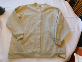 Blair Men&#39;s Snap Up Jacket shirt jacket Size L large Grey Tan Heather GUC - £14.11 GBP