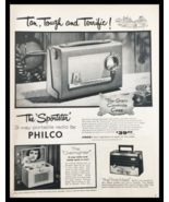 1955 Sportster 3-Way Portable Radio by Philco Vintage Print Ad - £11.12 GBP