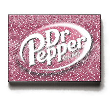 Dr. Pepper 23 Flavor List Mosaic AMAZING Framed 9X11 Limited Edition Art w/COA - £15.28 GBP