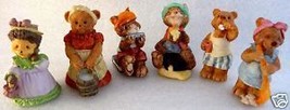 6 Vintage Miniature Animal Dollhouse Figurines So Cute! - £7.85 GBP
