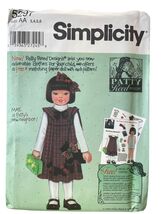 Simplicity 5297 Sewing Pattern Childs Jumper Bag Hair Bow Sizes 3-6 Patt... - $6.85