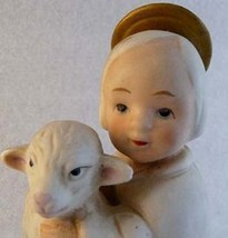 Blessed Child Kneeling With Lamb 1980s Homco 5605 - £15.17 GBP