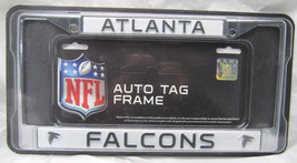 NFL Atlanta Falcons Chrome License Plate Frame Thin Letters - £10.95 GBP