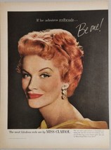 1957 Print Ad Miss Clairol Hair Color Beautiful Lady with Earrings Stamford,CT - $17.94