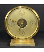 Vtg Howard Miller Weather Station Brass Clock Barometer Thermometer Made... - £194.63 GBP