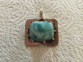 Larimar Stone Set in a Silver Pendant - $50.00