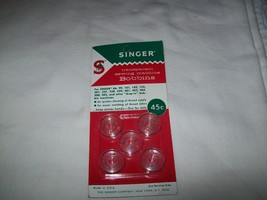 5 Vintage SINGER Transparent Bobbins drop-in 66 99 101 185 192 201 327 3... - $15.83