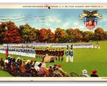Dress Parade US Military Academy West Point New York NY Linen Postcard N25 - £2.37 GBP