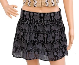 Isabel Marant Women Casual Black Embroidered Cotton Short Mini Skirt M 38 - £46.12 GBP