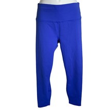 Fabletics Powerhold Cropped Leggings S Blue High Rise Waistband Pocket P... - £25.58 GBP