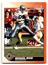 1991 Score #452 Michael Irvin    Dallas Cowboys Football Cards EX/NM ID:62884 - $1.67