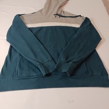 BCG Men's Green & Gray Pullover Long Sleeve Hoodie Sweatshirt Pockets Size XL  image 8