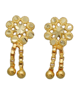 20cts hallmark shiny gold 1cm stud earring for aunts birthday jewelry - $127.00