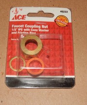 Faucet Coupling Nut1/2" IPS Cone Washer Friction Ring NIB Ace Hardware 40222 98A - $6.89