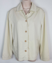Tommy Bahama casual jacket long sleeve shirt Lyocell fully lined Cream W... - $14.80