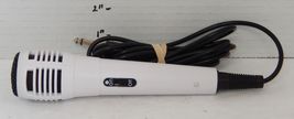 Microphone Long Cord Plug in On/Off Switch High Grade Low Noise 9" White... - $24.70