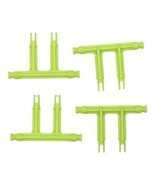 Lot of 4 K&#39;nex Bright Green 2-Leg adaptors - Item 843300L Replacement Parts - $12.86