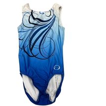 Ozone Adult Small AS Blue Swirls Gymnastics Leotard Leo - $43.20