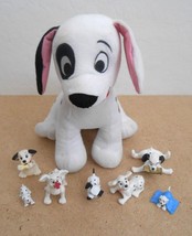 Lot of 8 - 101 Dalmatians 11&quot; Plushie and 7 Plastic Toys - $23.44