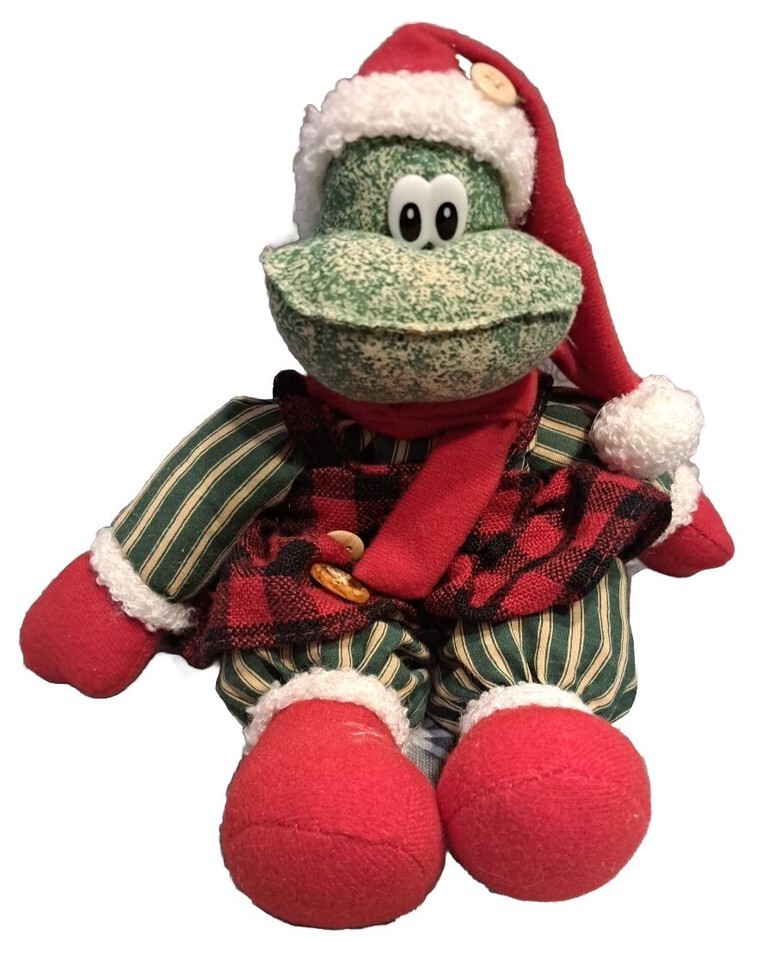 GANZ ~Vintage Christmas Frog Shelf Sitter 12” Plush Santa - $9.50 GANZ ~Vintage Christmas Frog Shelf Sitter 12” Plush Santa - $9.50