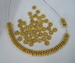 20k gold beads lot necklace bracelet elements handmade gold beads - £869.70 GBP