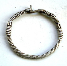 Vintage antique ethnic tribal old silver bracelet bangle cuff gypsy hipp... - £235.75 GBP
