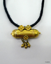 vintage antique 20kt gold pendant necklace amulet tribal gold jewellery - £333.62 GBP