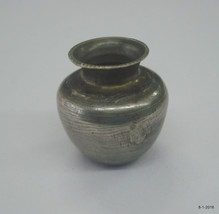 vintage antique collectible old silver pot glass for god pooja abhishek - $110.88