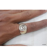 Traditional design sterling silver Ring om sign ring good luck ring hindu - £52.95 GBP