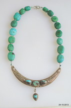 vintage antique tribal old silver necklace choker rajasthan india  VTJ EHS - $193.05