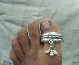 vintage toe ring antique toe ring tribal old silver big toe ring gypsy j... - $197.01