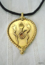 21kt gold pendant necklace hindu amulet naga snake vintage antique old - $1,335.51
