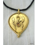 21kt gold pendant necklace hindu amulet naga snake vintage antique old - £1,051.93 GBP