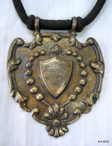 vintage antique old silver gold vermeil pendant necklace india - $434.61