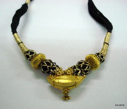 vintage antique 20kt gold pendant necklace beads tribal gold jewellery - $642.51