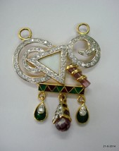 ethnic 18k gold pendant necklace handmade gold jewelry india - £941.76 GBP